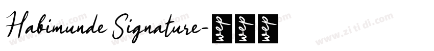 Halimunde Signature字体转换